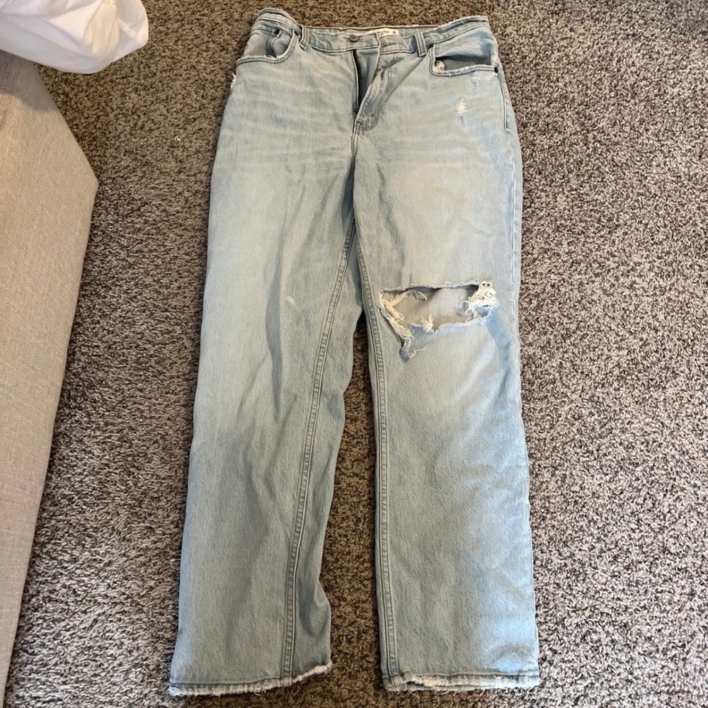 Abercrombie curve love 90s straight ultra high rise jeans short